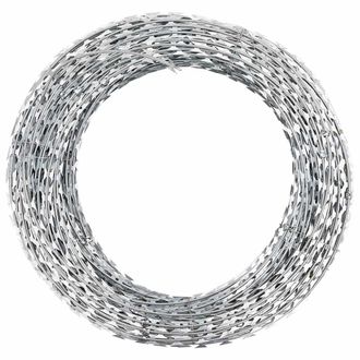 vidaXL Vidaxl - Alambre Para Concertina Bto-22 Con Clips Acero Galvanizado 150m