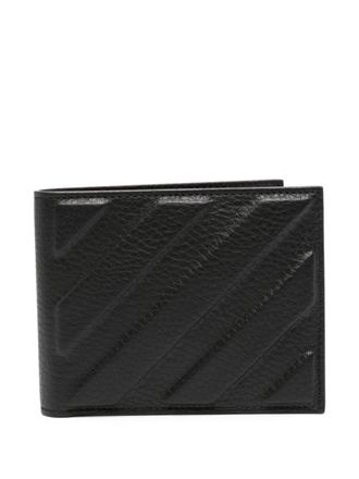 Off-white 3D Diag bifold leather wallet - Black