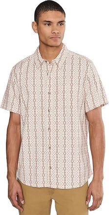 Toad&Co Treescape Short Sleeve Shirt Mens Clothing Salt : LG, Cotton