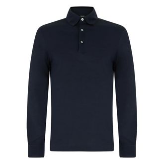 Ermenegildo Zegna Polo Manica Lunga - - Tops - Uomo - Blu - 2XL