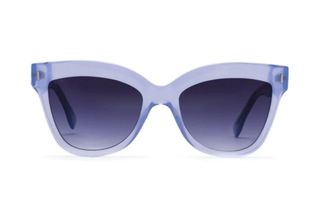 TIWI Womens Maui Cat Eye Sunglasses In Shiny Blue