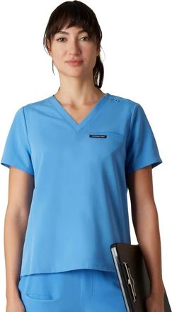 Members Only Bari 1-Pocket Scrub Top in Ceil Blue at Nordstrom, Size Xx-Large