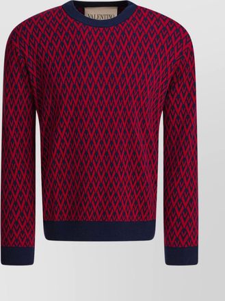 Valentino crew neck patterned knitwear sweater