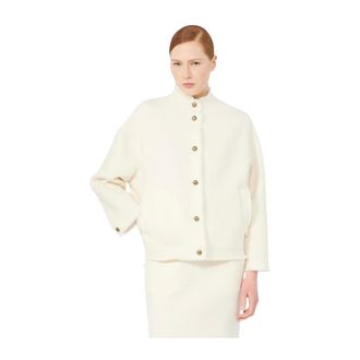 Max Mara Jassen, Dames, Wit, M, Light Jassen