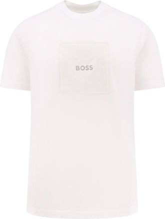 HUGO BOSS Cotton Jersey T-Shirt With Print On The Front-Uomo