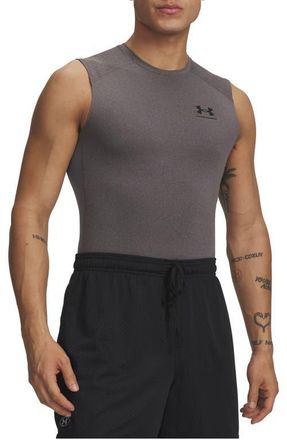 Under Armour HeatGear Compression Tank in Carbon Heather at Nordstrom, Size Medium