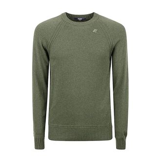 K-Way K-Way, Round-neck Knitwear, male, Green, Size: M Maglia girocollo Sebas