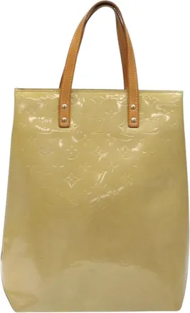 Louis Vuitton Reade Beige Patent Leather Handbag (Pre-Owned)