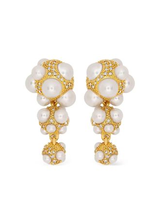 Oscar De La Renta dangling earrings - Gold