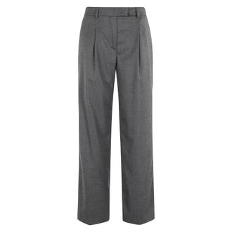 Seventy Dames, Broeken, Grijs, Maat: XS Flanel