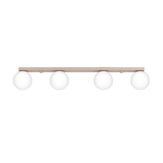 Sollux Lighting Plafone taupe acero/vidrio alt. 14.5 cm