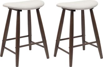 vidaXL Sillas De Comedor 2 Uds. Madera De Caucho S&oacute;lido Vidaxl