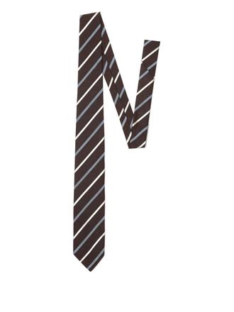 Dsquared2 striped tie - men - Fabric - One Size - Brown