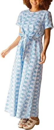 Ace & Jig Mette Button Back Belted A-line Maxi Dress in Lisbon at Nordstrom, Size X-Small