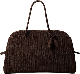 Jacquemus Raffia-Textured Le Grand Turismo Bag With Top Zip Closure