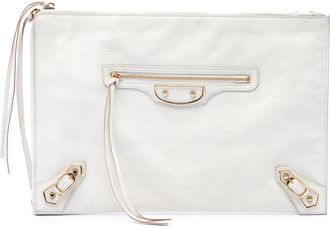 Balenciaga Pre-owned Balenciaga Goatskin Motocross Classic Metallic Edge Clutch Ladies 4ZP97LQ8Y4BY583U