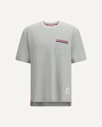 Thom Browne Short-sleeve cotton-linen T-shirt Male 1