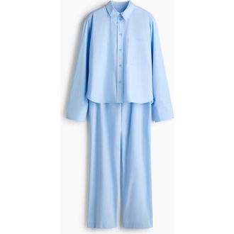 H&M Cotton Pyjamas in Blue at Nordstrom, Size X-Small