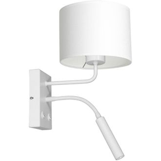 OEM Aplique De Pared Pantalla Blanca L&aacute;mpara De Lectura 2 Interruptores Arden 1xe27+g9 15w+8w Luminex