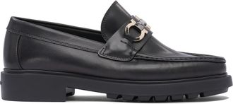 Ferragamo Mens Black Leather Loafers - Size EU 37