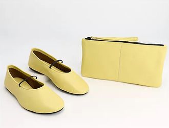 Seychelles Neonmoon Leather Flat Sandal With Bag In Pale Lime