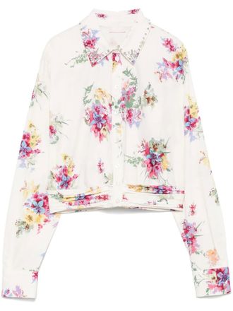 Liu Jo floral-print shirt - White