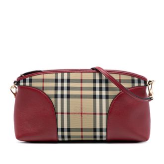 Burberry Tweeded Haymarket Check Gecoate Canvas Chichester Schoudertas (tweedehands)