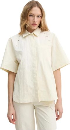 &Aacute;eron Adira Shirt - Dames - Overhemden - Beige - XS - Nylon - Overhemden