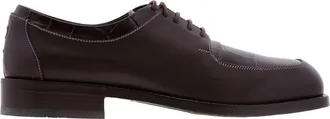 Ferragamo Dinamic Leather Lace-Up Derby Shoes, Size 7