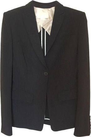 Antonio Berardi Black Crepe Single-Breasted Blazer Size XS