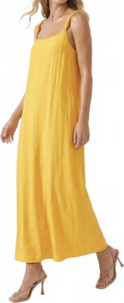 Naked Zebra Flower Belt Maxi Dress In Sunflower
