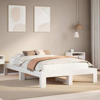 vidaXL Vidaxl - Estructura De Cama Sin Colch&oacute;n Madera De Pino Blanca 120x200 Cm