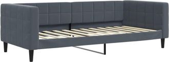 vidaXL Sofá cama sin colchón terciopelo gris oscuro 90x200 cm Vidaxl