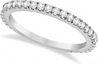 Allurez Diamond Eternity Wedding Band for Women 14K White Gold Ring (0.47ct)
