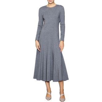 Melloday Seam Long Sleeve Knit Maxi Dress in Grey at Nordstrom Rack, Size X-Small