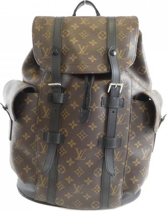 Louis Vuitton Monogram Macassar Marron Monogram Macassar Coated Canvas Backpack (Pre-Owned)