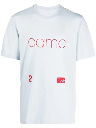 OAMC logo-print cotton T-shirt - Blue