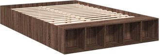 vidaXL Bed Frame without Mattress Brown Oak 150x200 cm King Size Vidaxl