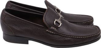 Ferragamo Ferragamo Gancini Bit Loafers in Brown Leather
