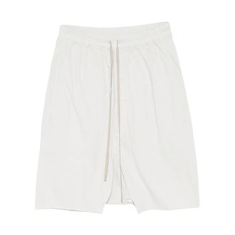 Rick Owens Long Shorts, male, White, Size: XS Shorts Drawstring Pods Milk Wash