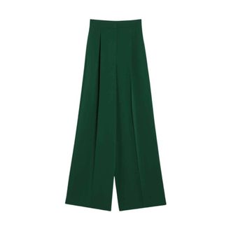 Max Mara Wide Trousers, female, Green, S, Regular Fit Trousers