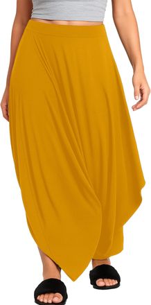Re Tech UK Ladies Gathered Draped Baggy Harem Pants for Women UK Lagenlook Alibaba Baggy Trousers Women Harem Trousers for Women UK Genie Pants Mustard