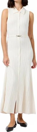 French Connection Babysoft Sleeveless Midi Dress In Porcelain Cream