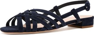 Loeffler Randall Shelly Wrap Sandal Womens Shoes Navy : 10.5 B - Medium, Synthetic