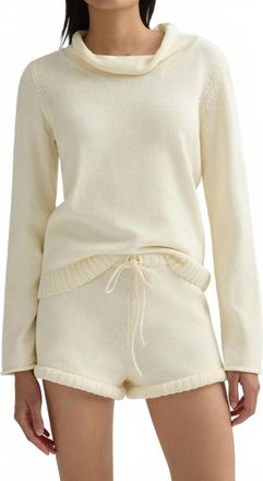 Poss&eacute; Teo Wide Neckline Sweater In Ivory