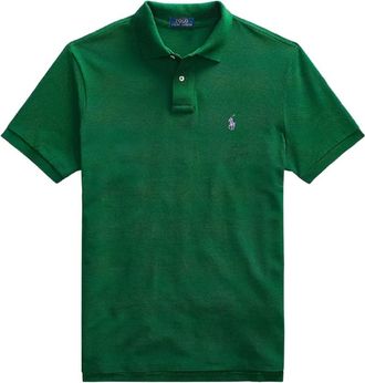 Ralph Lauren Custom Slim Fit Shirt - Heren - Polos - Groen - S - Katoen - Tops