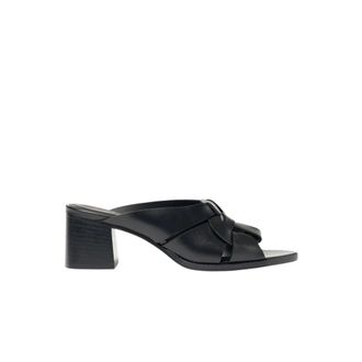 Scarosso Heeled Mules, female, Black, Size: 9 1/2 US Aida Sandal