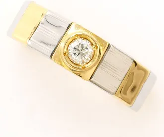C&A Platinum Yellow Gold Yellow Gold (18K) Platinum 900 Band Ring (Pre-Owned)