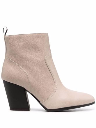 Hogan Enkellaarzen met puntige neus - Beige