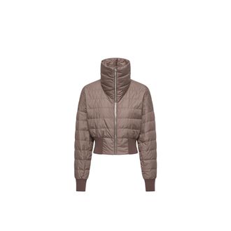 Rick Owens Moncler Cropped Down Jacket, Women, Brown, Size: 00